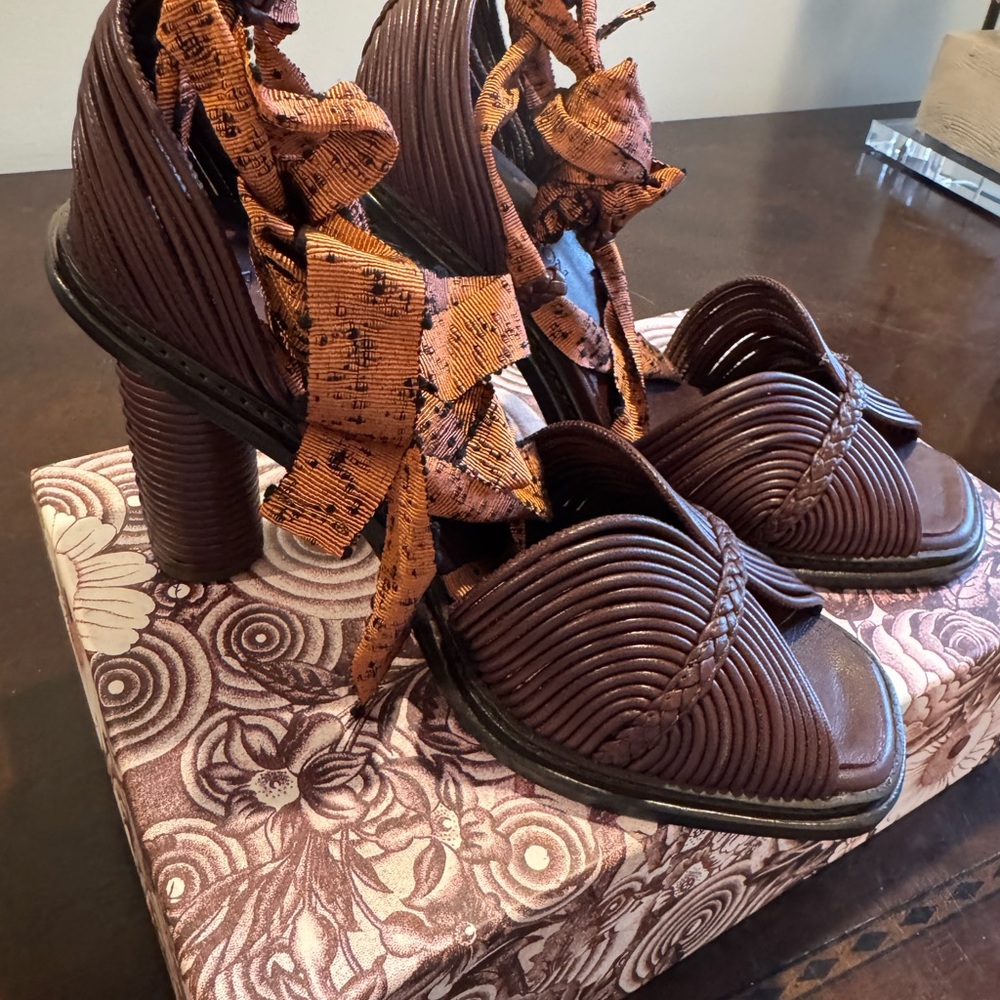Ulla Johnson Brown and Orange Sandals